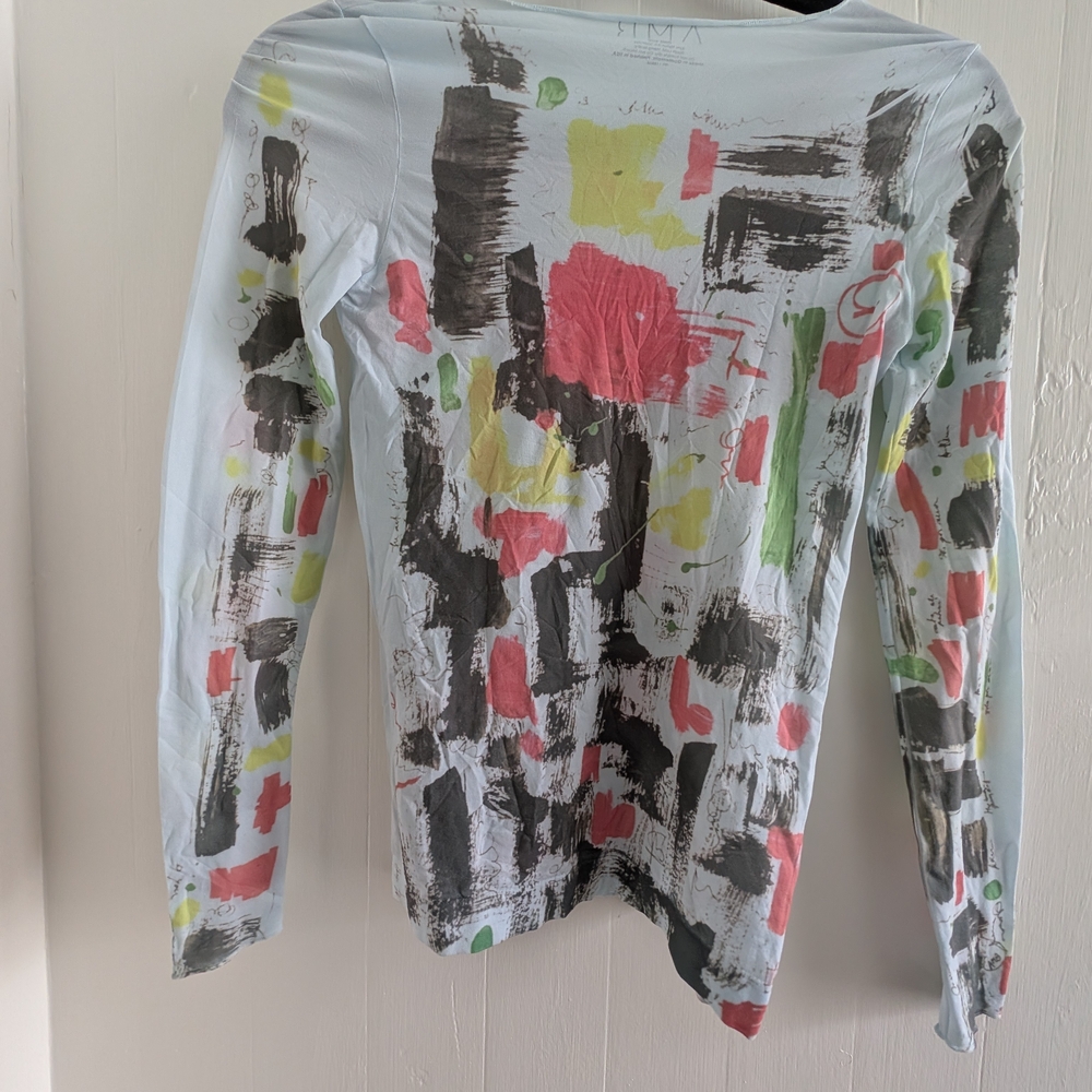 AMB Second Skin Abstract Print Long Sleeve Tee